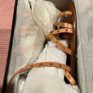 J. Crew double cross sandals with studs